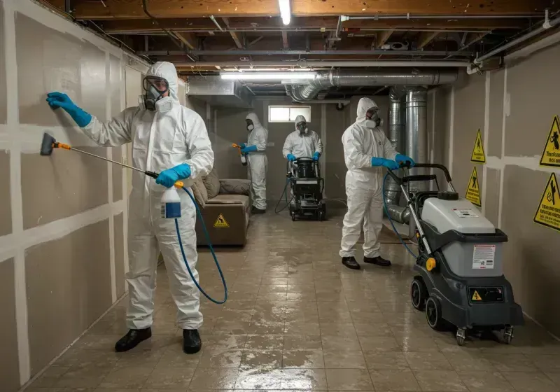 Basement Moisture Removal and Structural Drying process in Seminole County, FL